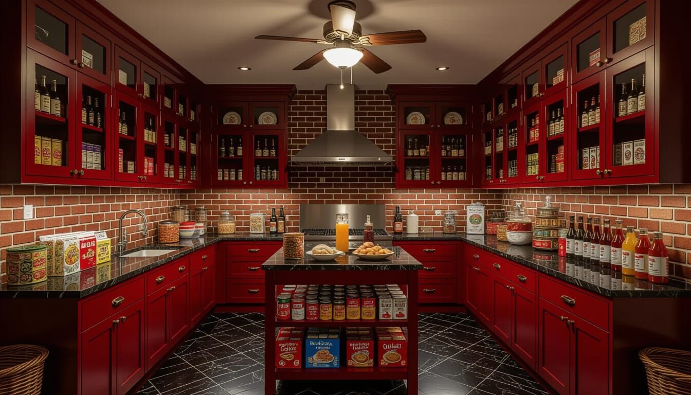 Victorian Storage Room Laden with Goods in Chiaroscuro Style