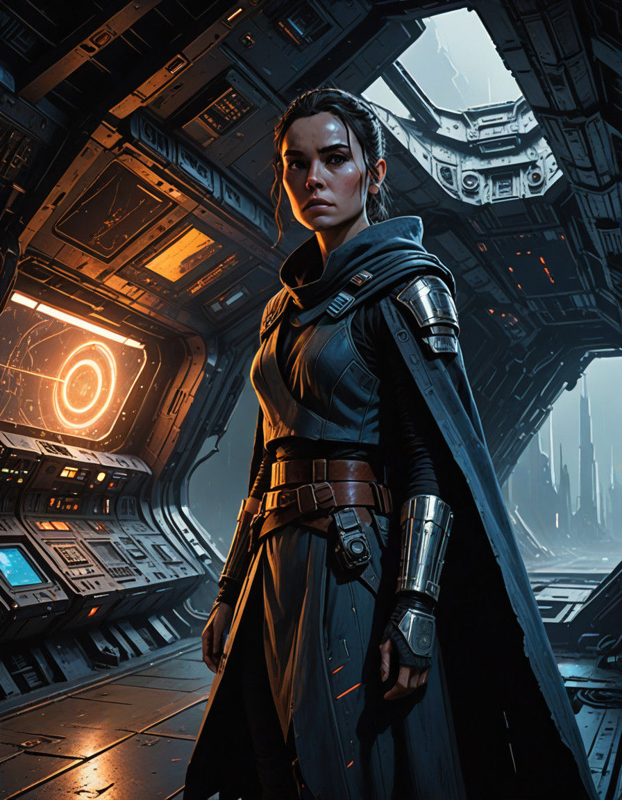 Dark Side Warrior in Abandoned Starship