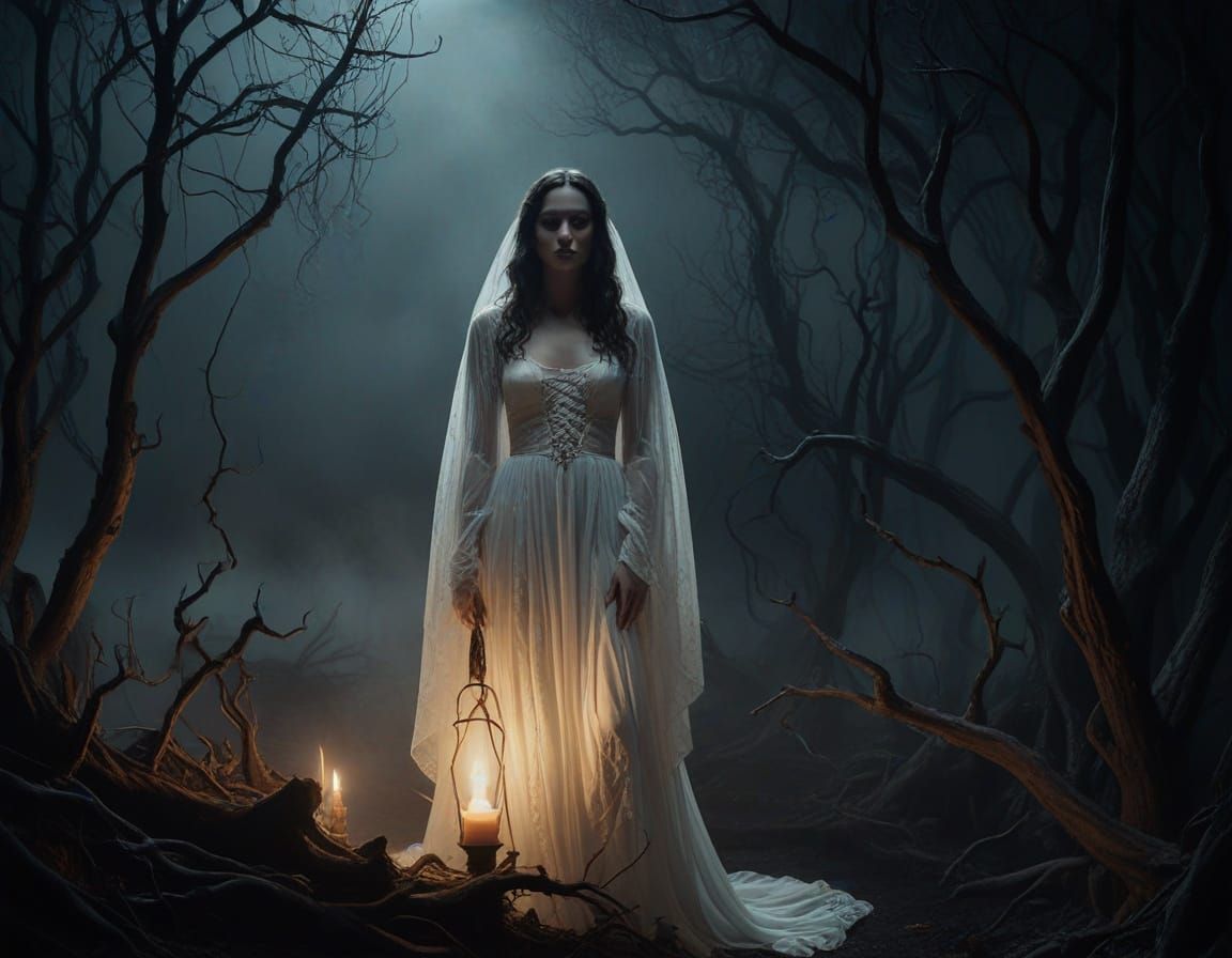 Ethereal Ghost in Surrealist Cinematic Style