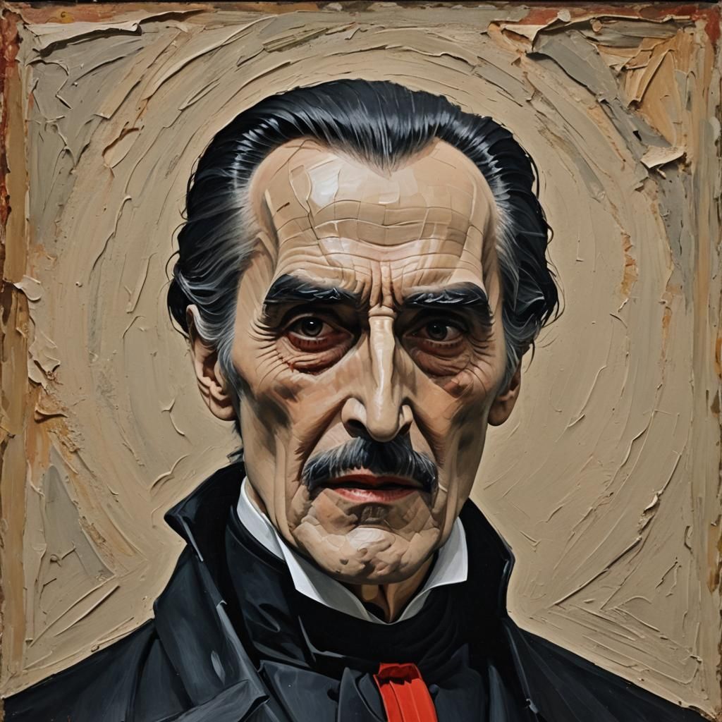 Count Dracula Impasto Portrait