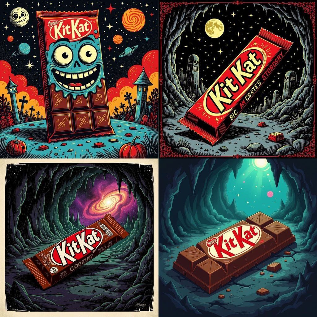 Kit Kat Bar in Tim Burton Style