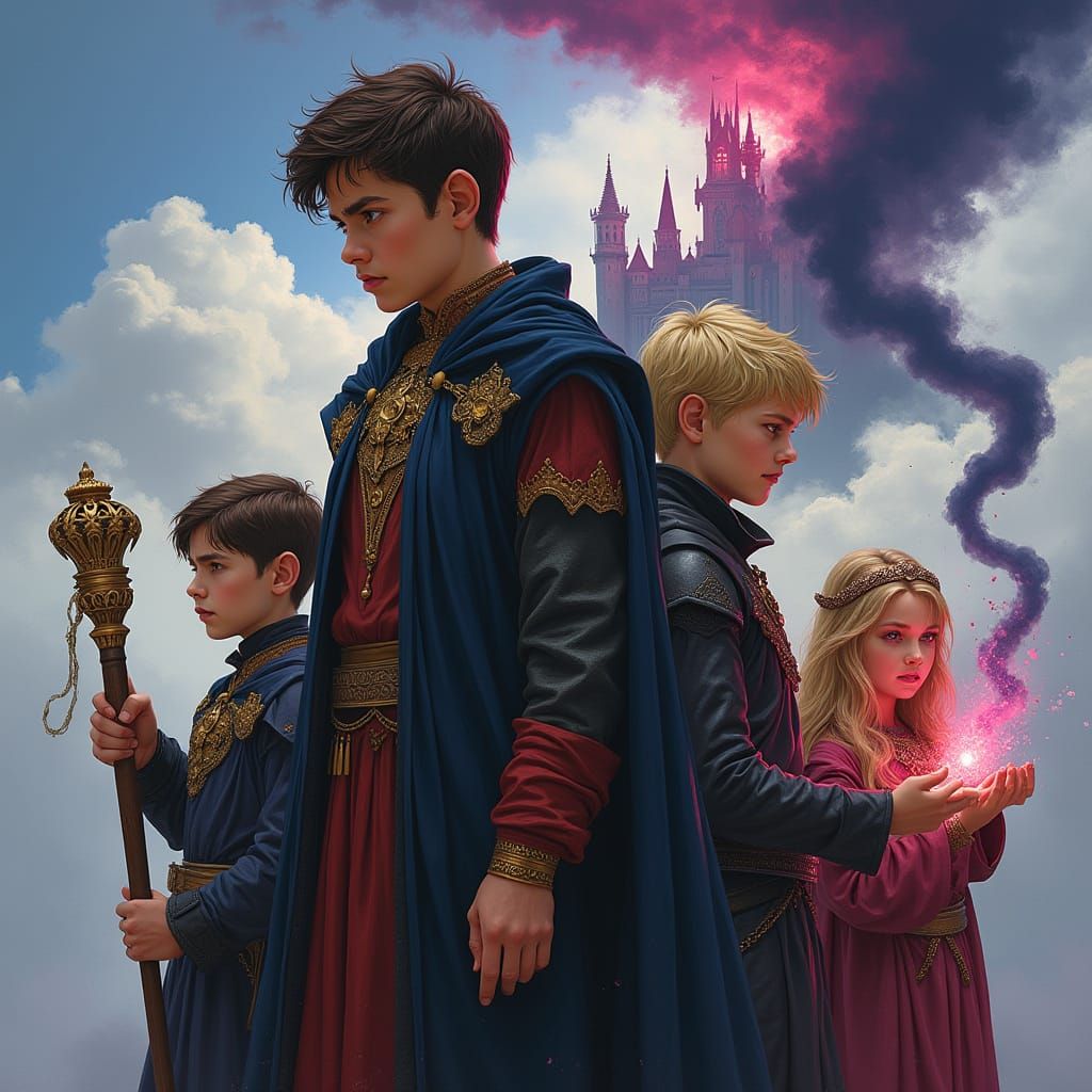 Fantasy Book Cover: Magical Quest in Ominous Setting