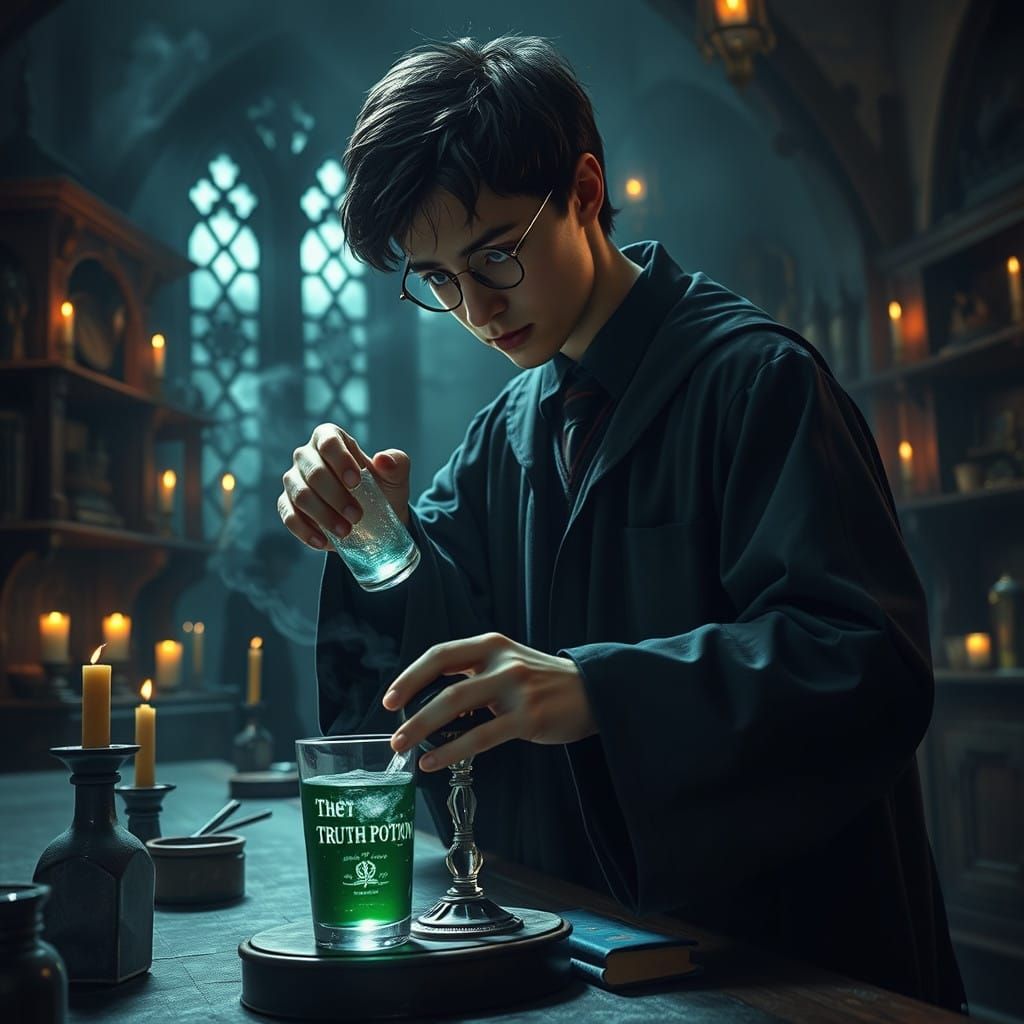 Harry Potter in a Sneaky Potion Swap with Professor Snape in...