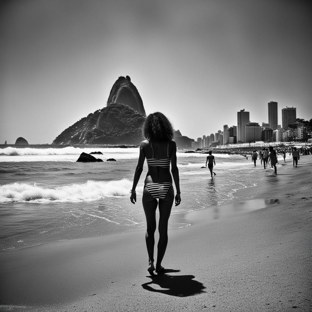 Brazilian Woman on Rio Beach