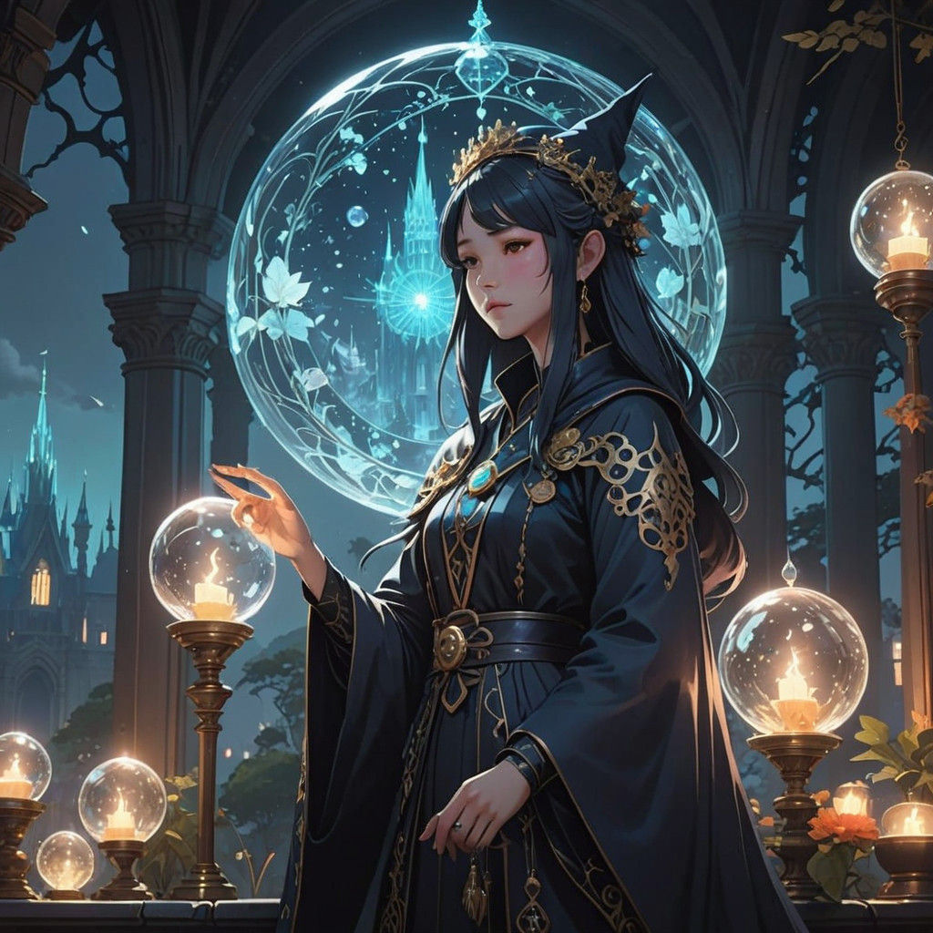 Mystical Witch Gaze into Crystal Palace