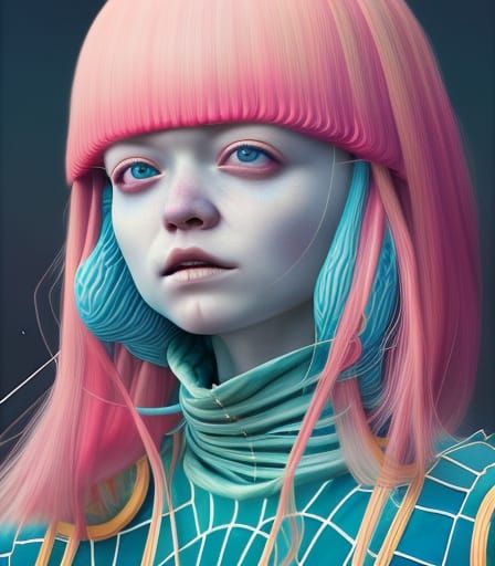 Ornate Princess in 3D Render Style