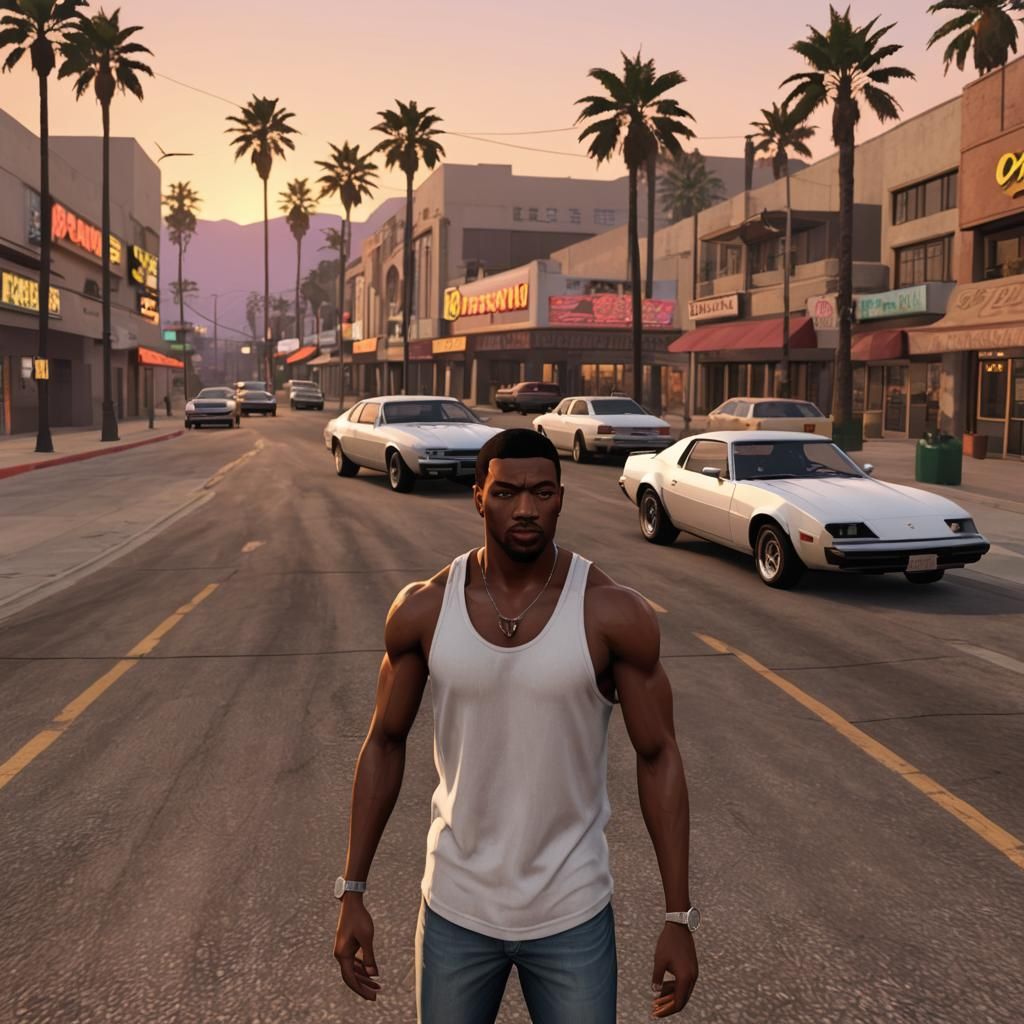 CJ Jones as Carl CJ Johnson (GTA SA)