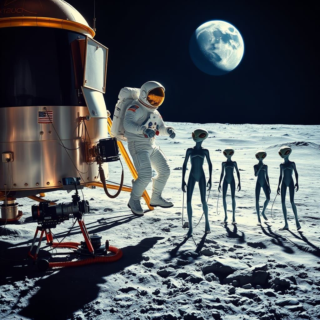 Apollo 11 Astronaut Lands on the Moon in a Retro-Futuristic ...