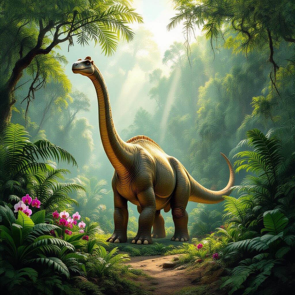 A majestic Brachiosaurus