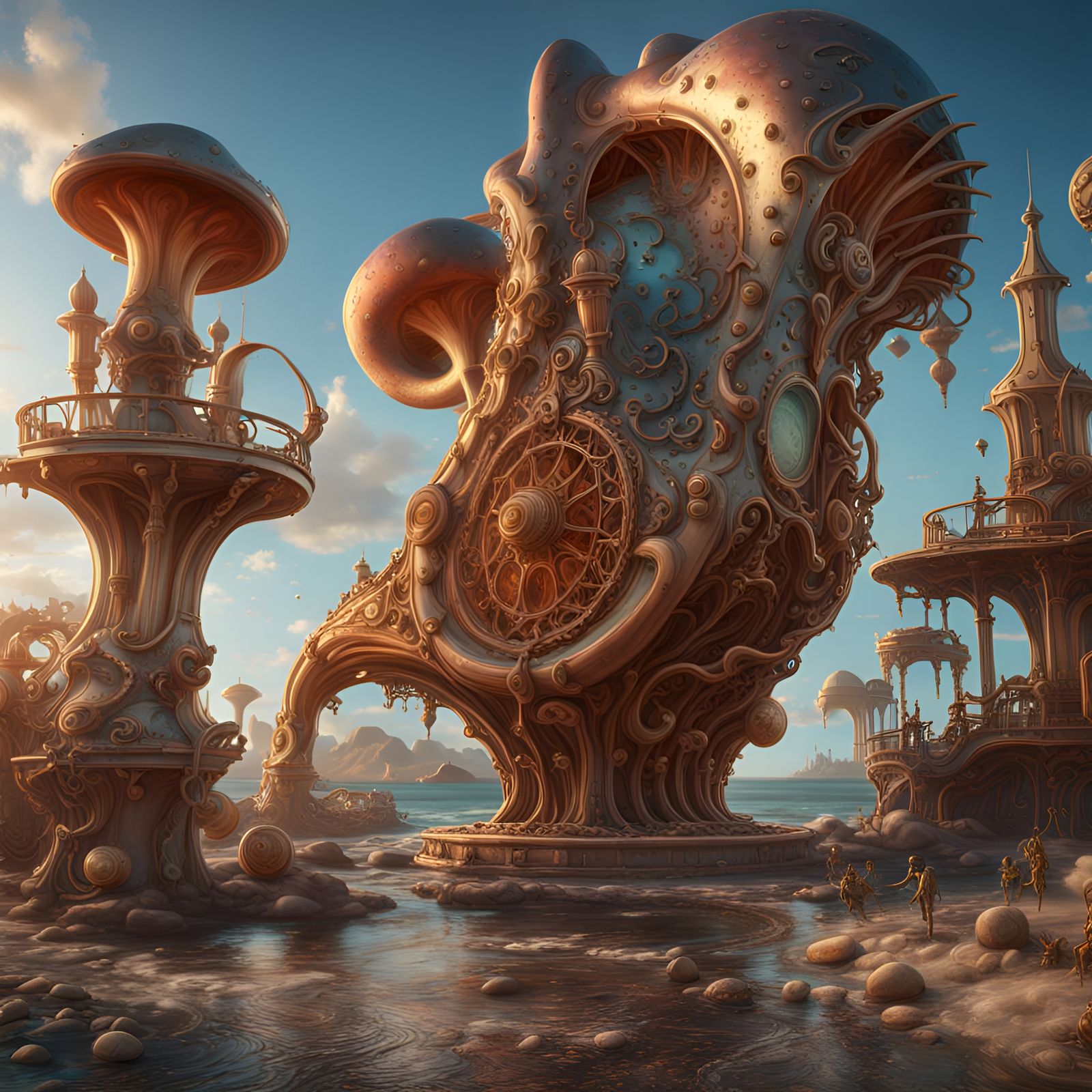 Amoeba Plays Tuba in Aruba: Fantasy Concept Art
