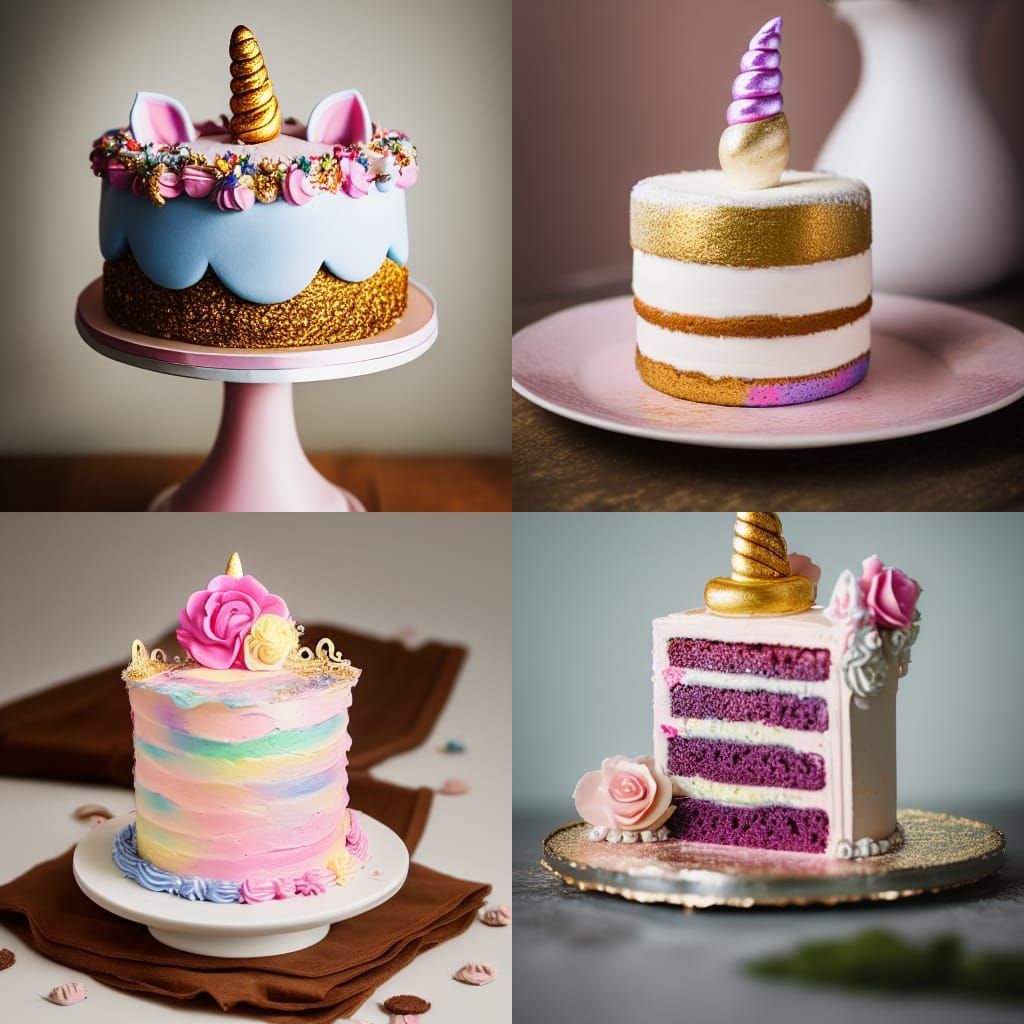 Unicorn Rococo Cake in Professional Photography
