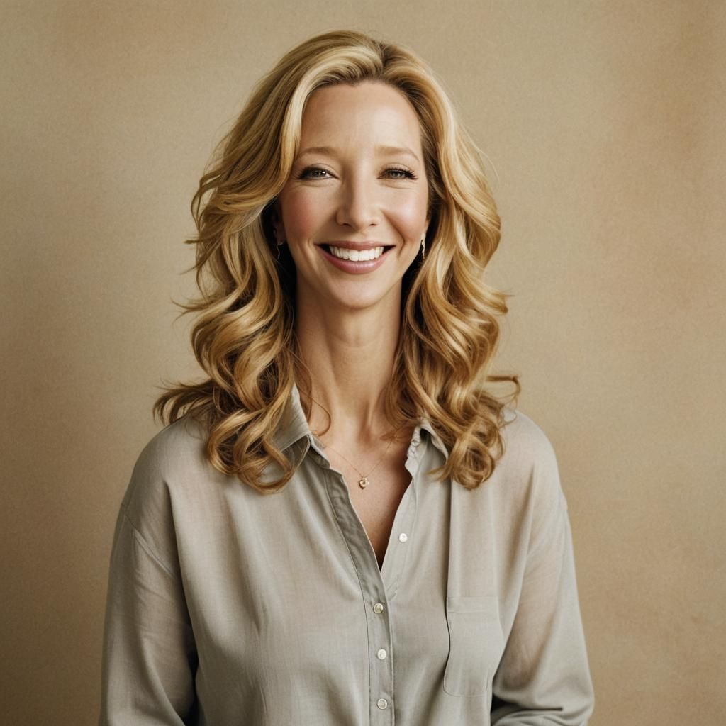 Smiling Portrait of Lisa Kudrow in Natural Light