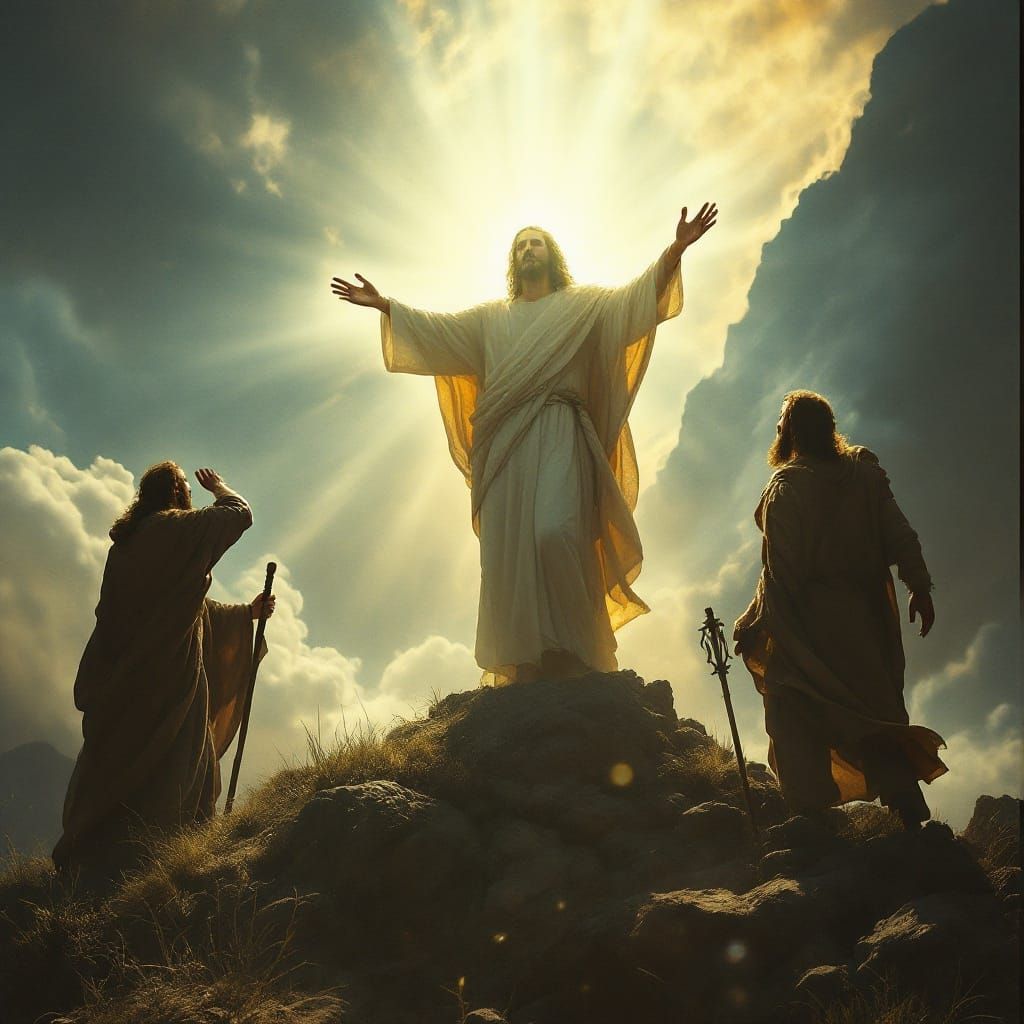 Radiant Jesus with Moses and Elijah