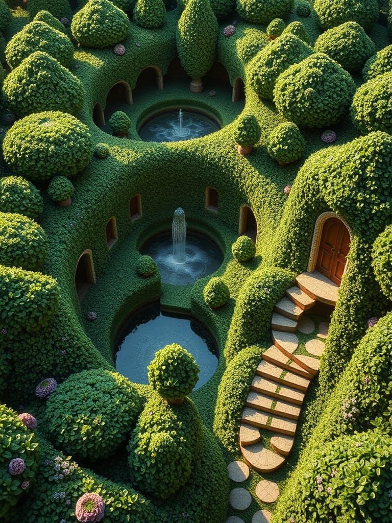 Misty Mysterious Soutache Hedgemaze