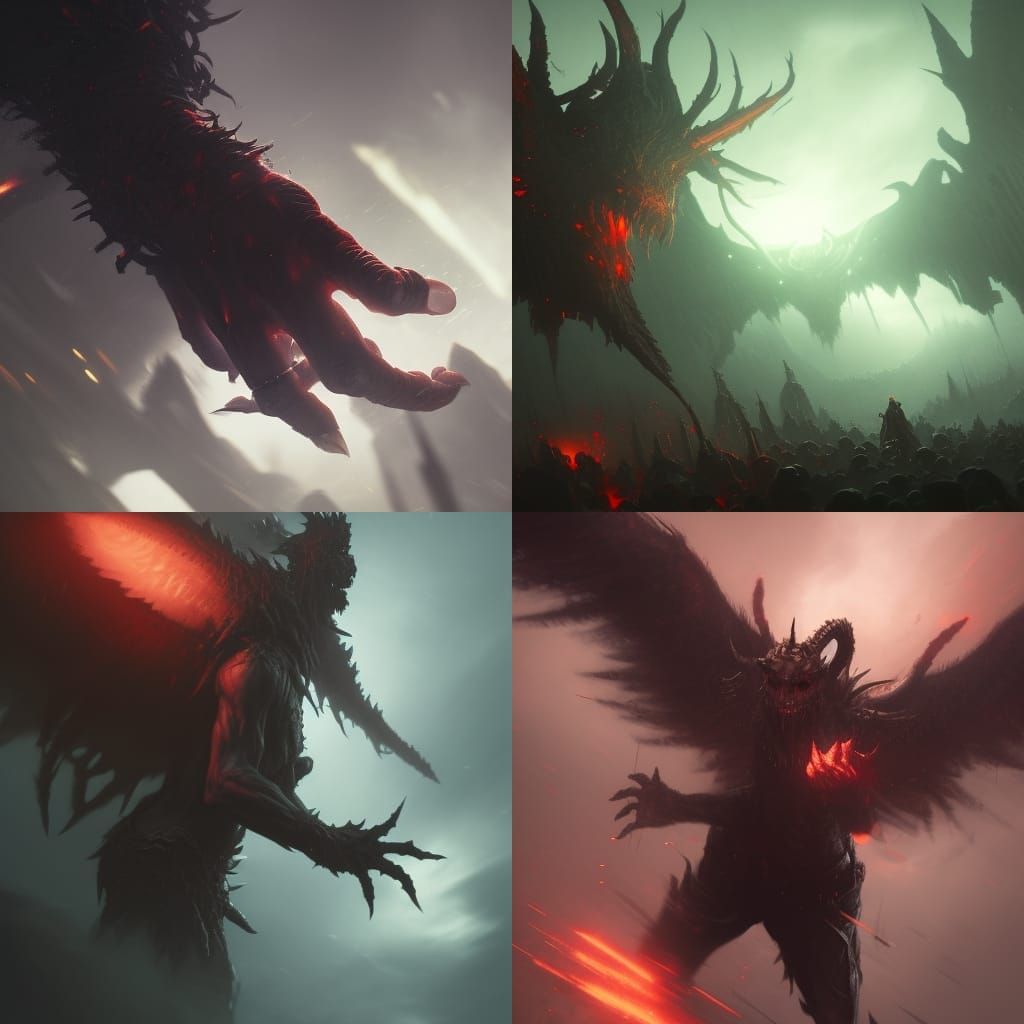 Demonic Hand Emerges: Dark Fantasy Concept Art