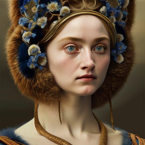 Hyperdetailed Portrait of an Icelandic Princess