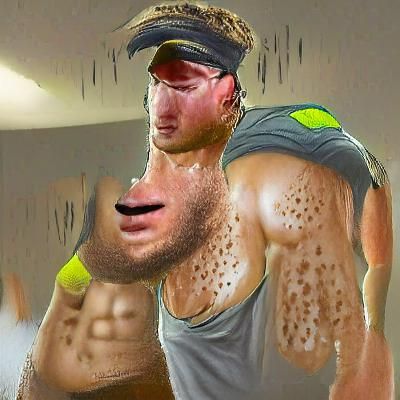 Hyperrealistic Muscular Man Digital Art