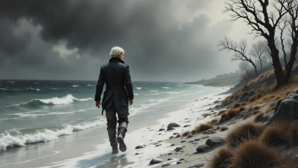 Ethereal Wanderer Embracing Silence