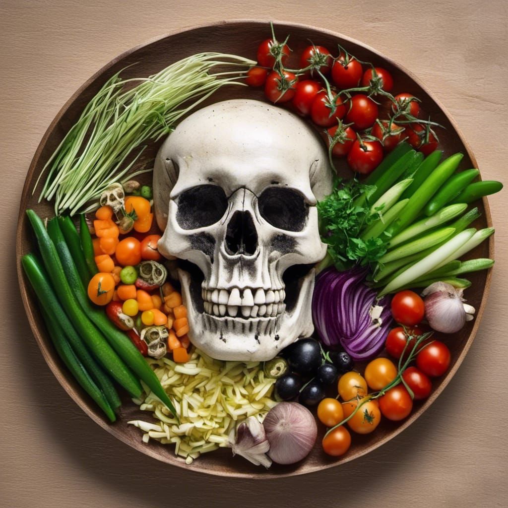 Parsley Skeleton Waits: Delicious Food Art