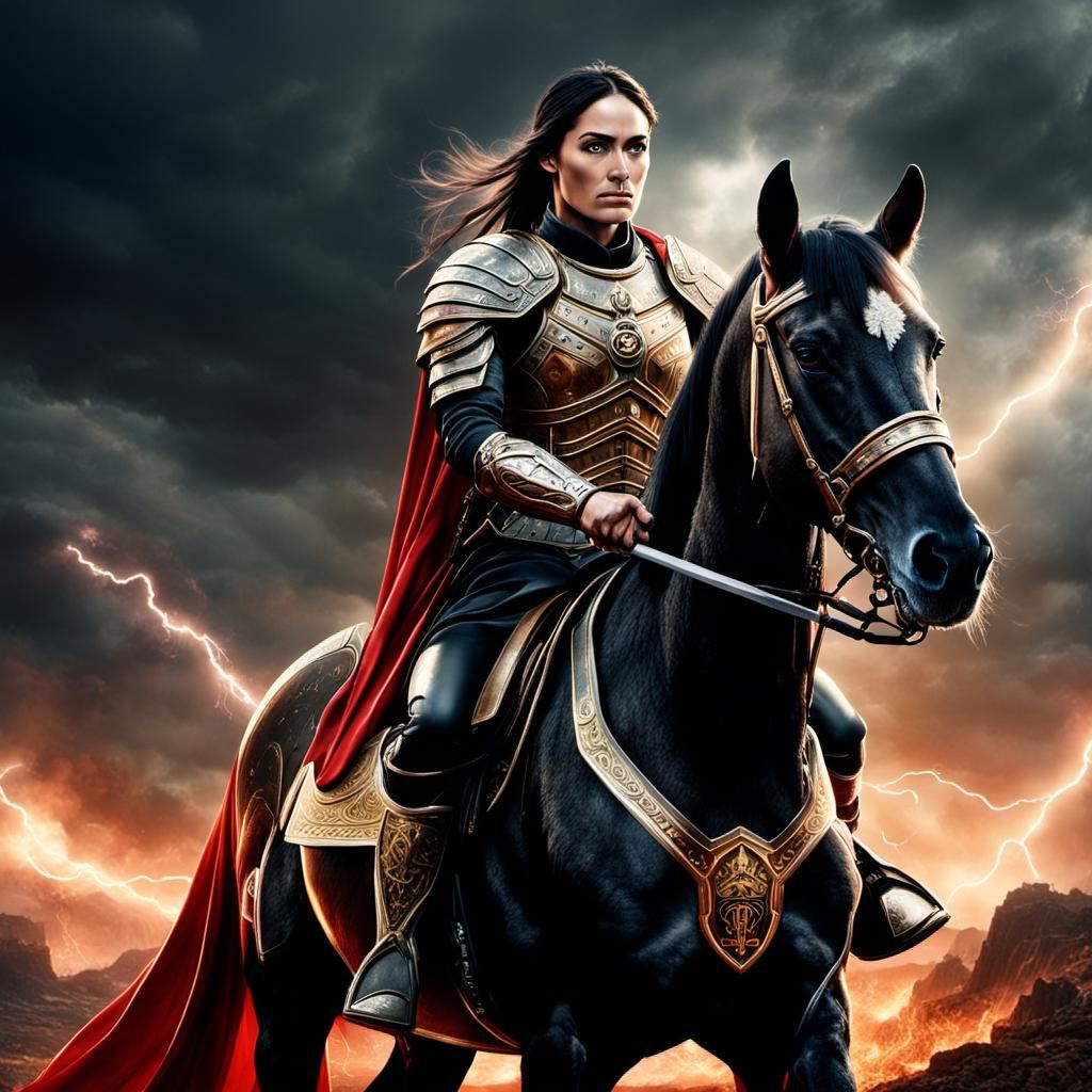 Roman Soldier on Horseback: Epic Digital Painting
