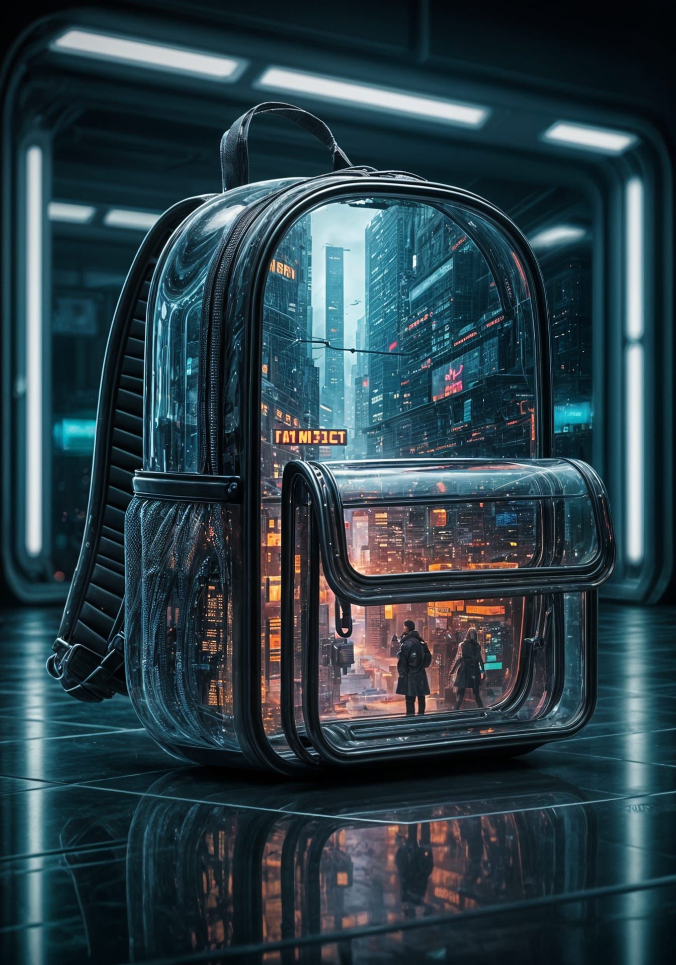 Stunning Cyberpunk Backpack Reveals Inner Cityscape