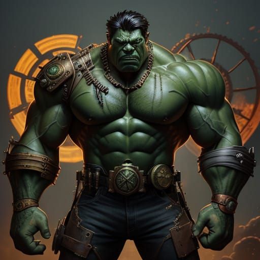 Green Hulk in Industrial Steam Punk Glory