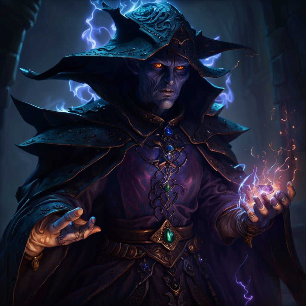 Changeling Shadow Sorcerer: Dark Fantasy Concept Art
