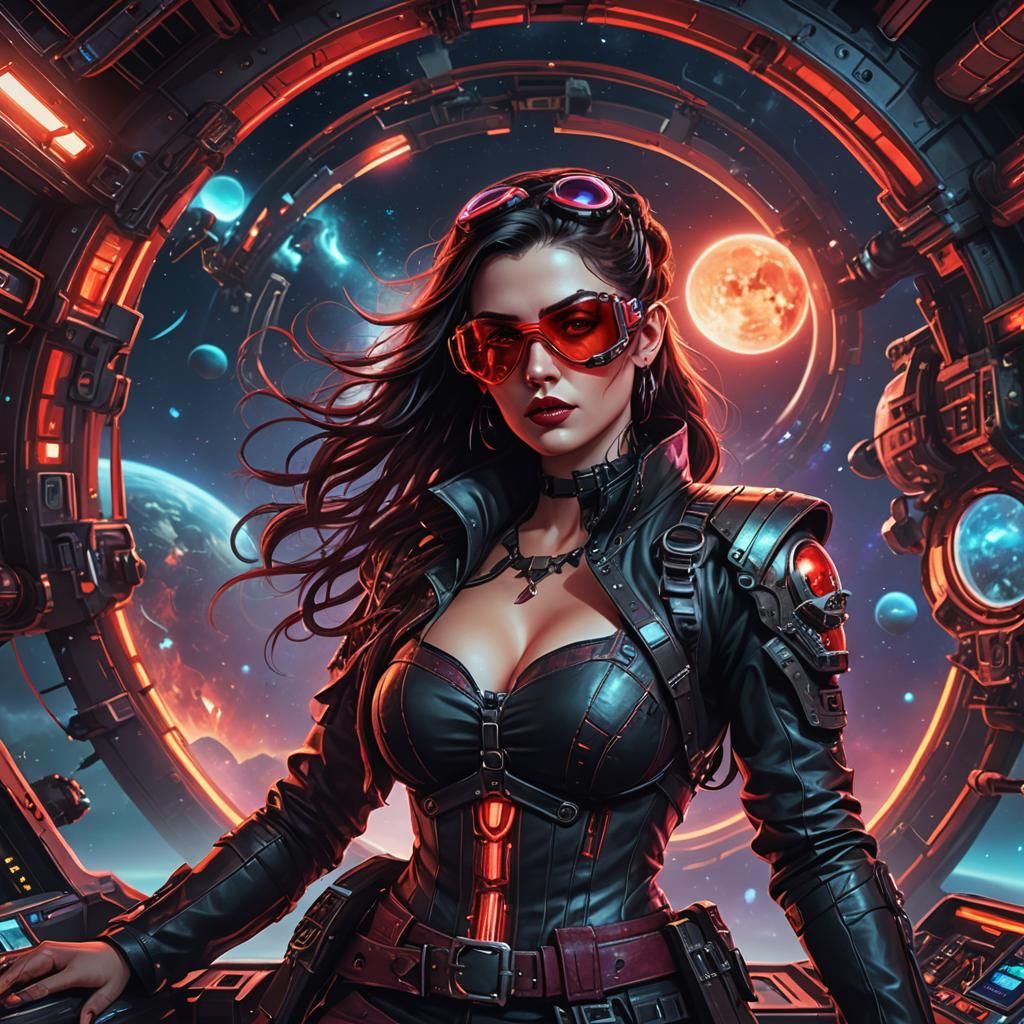 Cyberpunk Space Pirate in Sci-Fi Fantasy