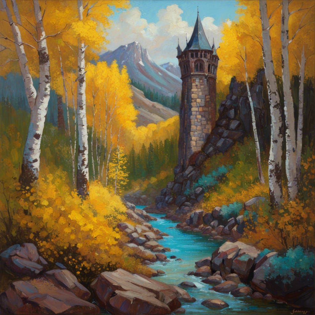 High Gothic Bastion Overlooking Iris Meadow