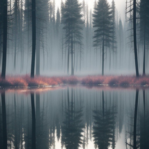 Serene Winter Forest Radiant with Golden Light