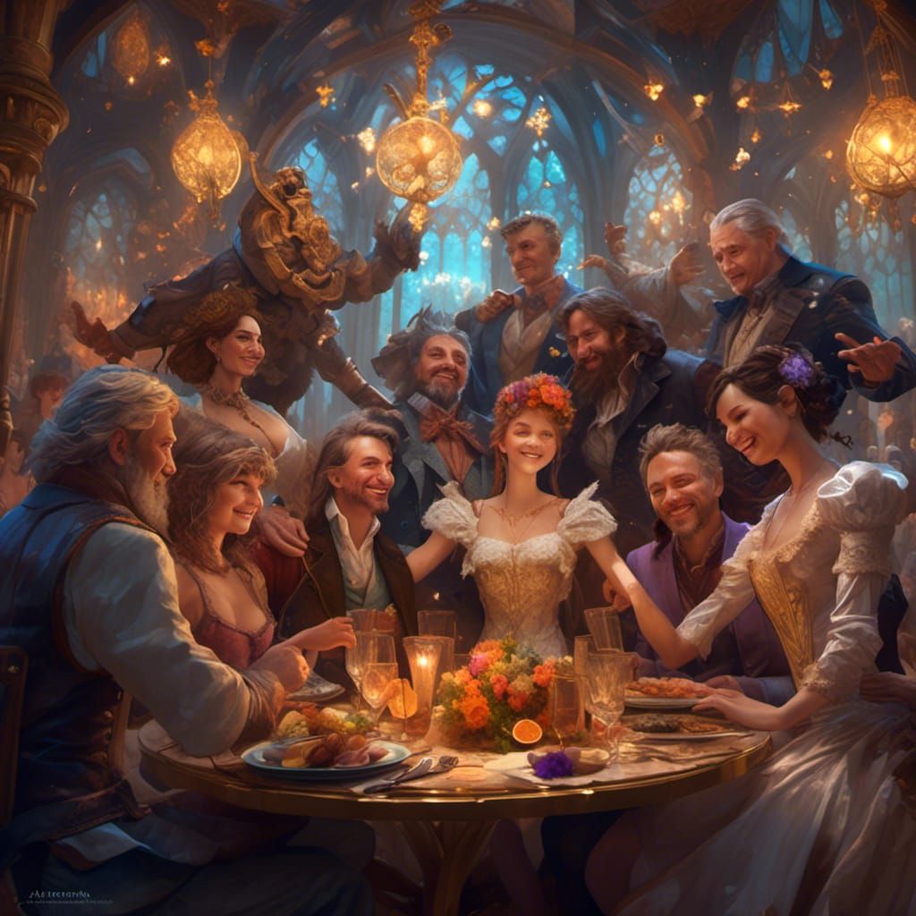 Festive Celebration Portrait in Hyperreal Detail