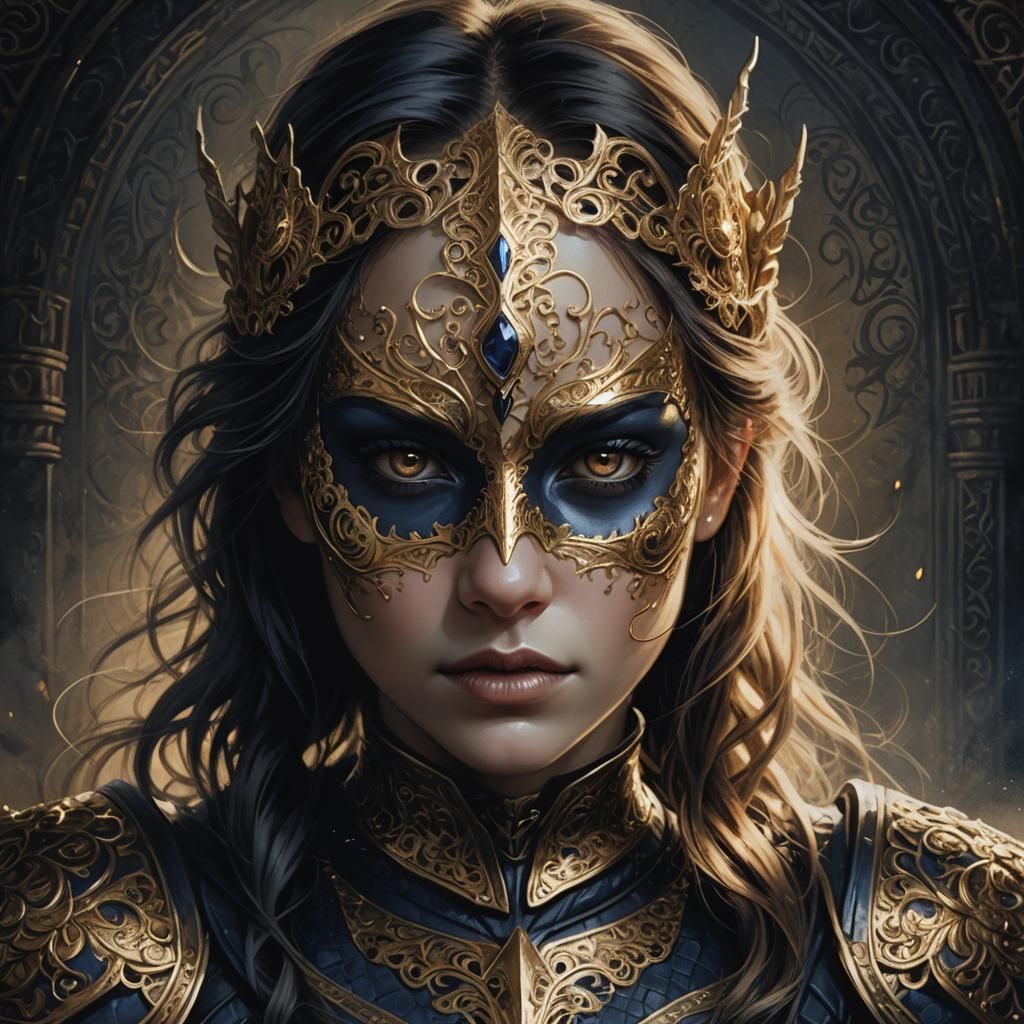 Dark Fantasy Woman in Leather Armor Portrait