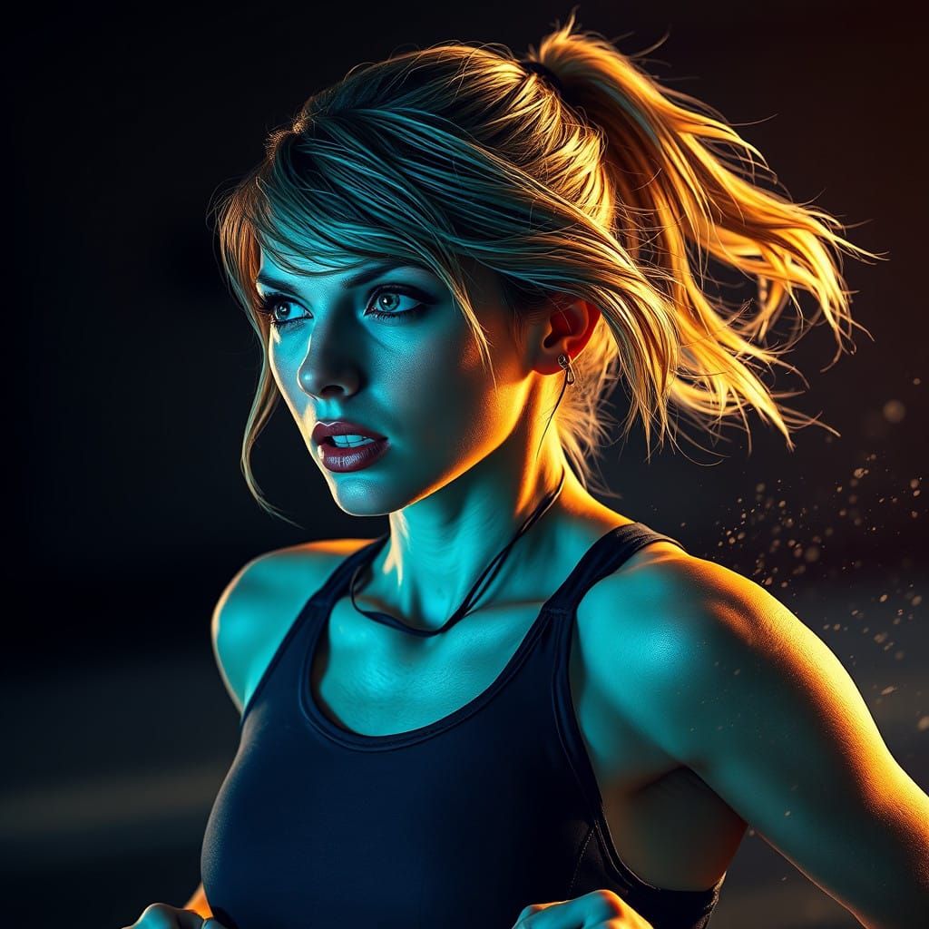 Sleek Pop Star Reveals Inner Strength in Triadic Colors