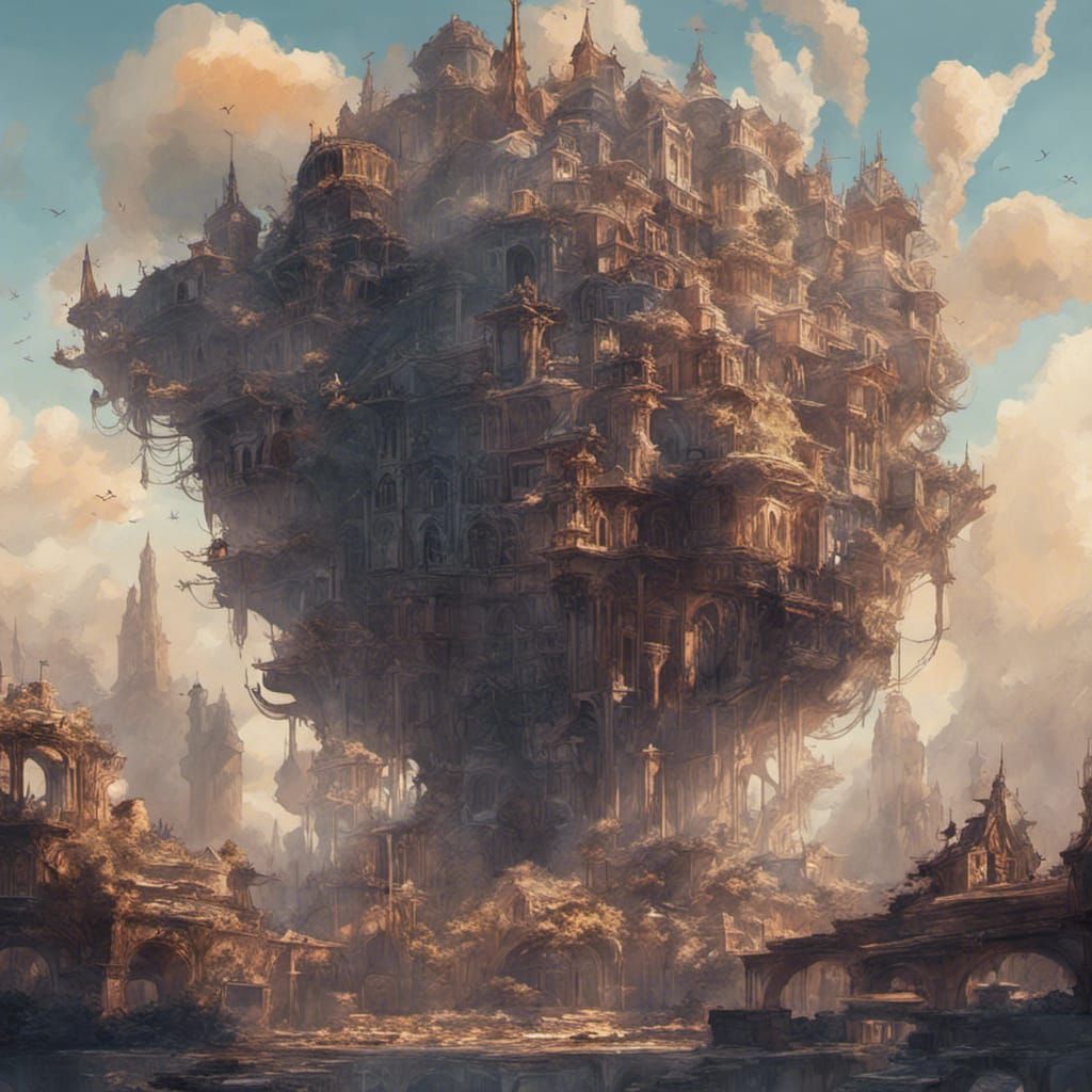 Heavenly View of Apocalyptic World: Digital Matte Painting