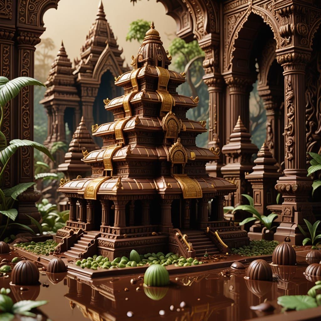 Chocolate Khajuraho Temple in a Chocolate Jungle