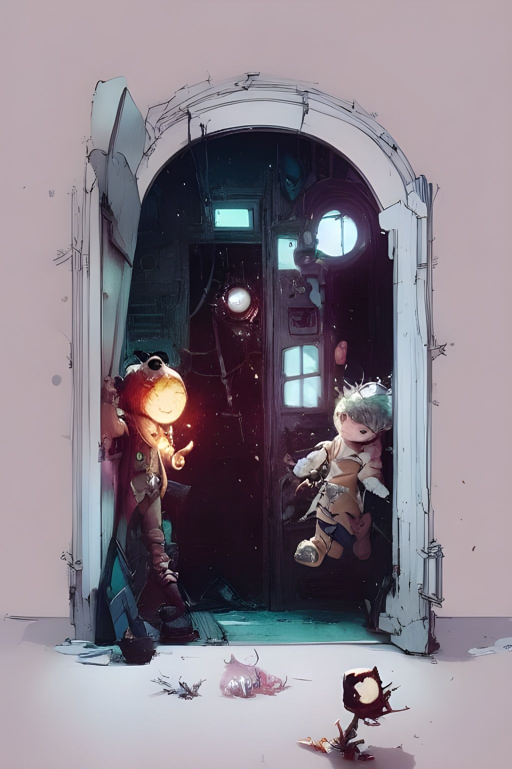 Enigmatic Doorway to the Unknown: Digital Art
