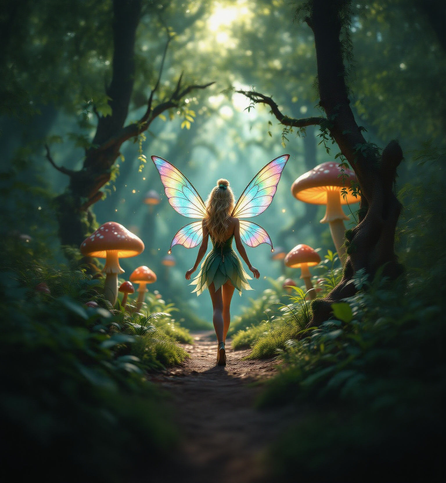Whimsical Fairy in Bohemian Forest