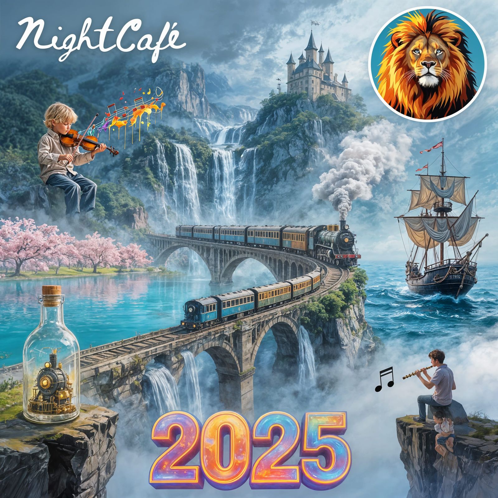 AI Art Collage: 2025 Year in Review