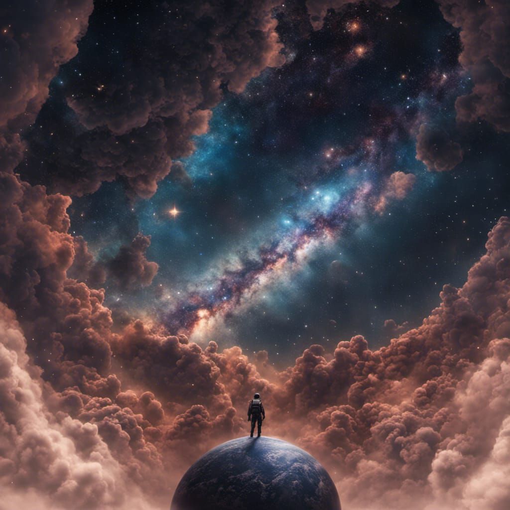 Cosmic Being: Milky Way Blood in Digital Art