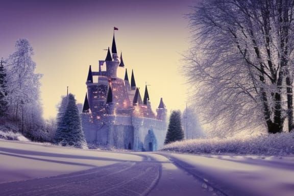 Fantasy Castle in Winterscape: Professional Photography