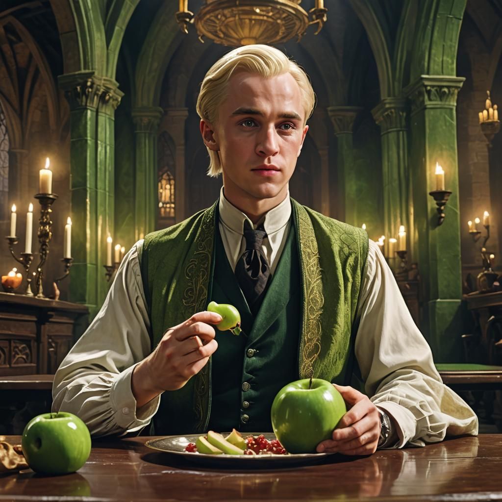 Draco Malfoy in Hogwarts Dining Hall