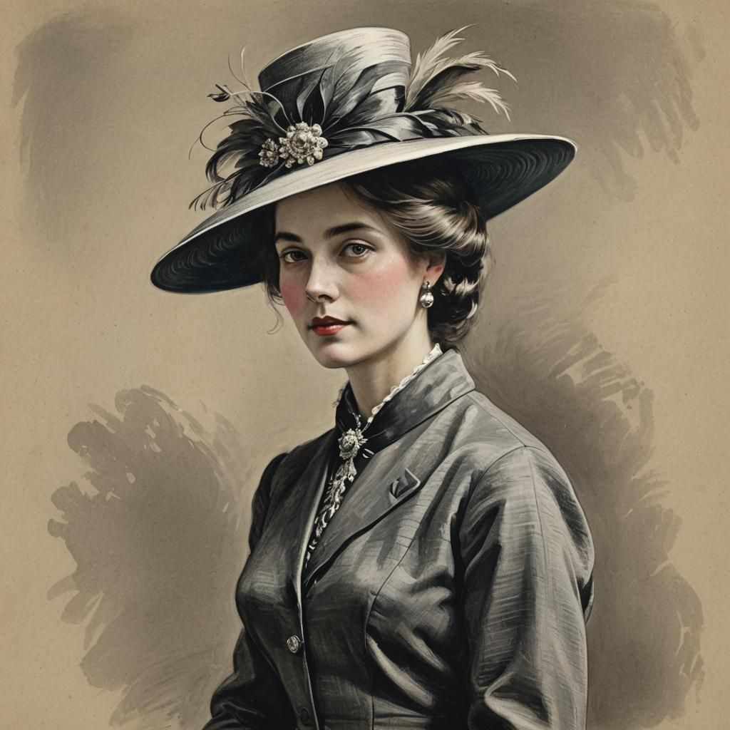 Woman with an Ornate Hat