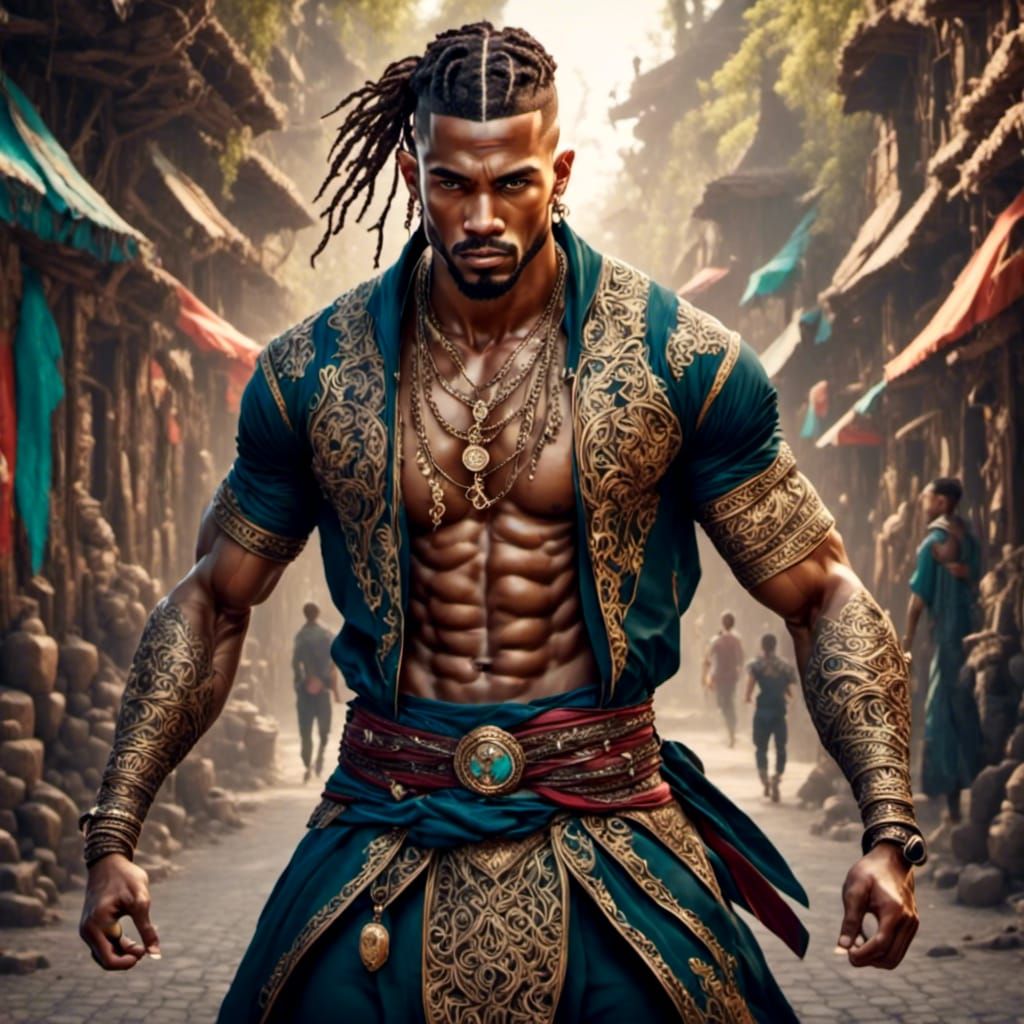 Street Dancer in Mixed Media Style