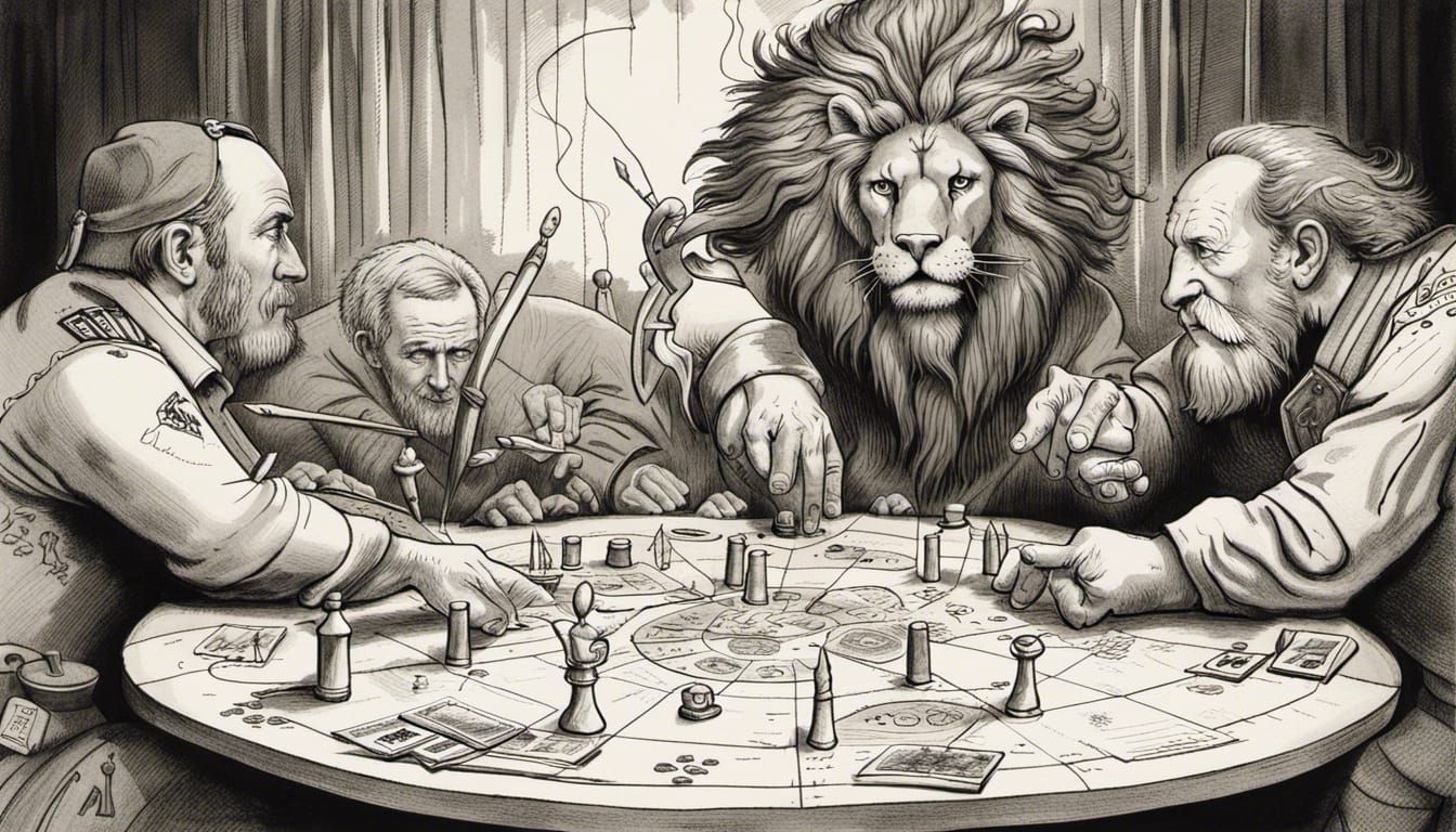 British Lion and Ukrainian Trident in Board Game