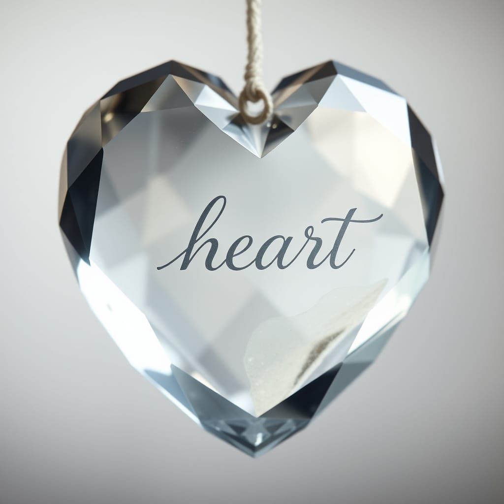 Heart in Luminous, Dreamy Crystal