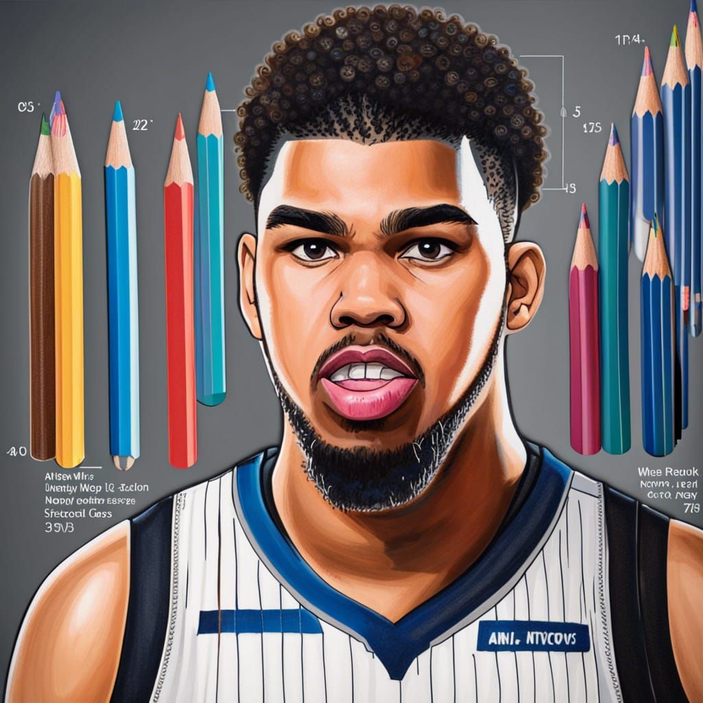 Karl-Anthony Towns Color Pencil Portrait