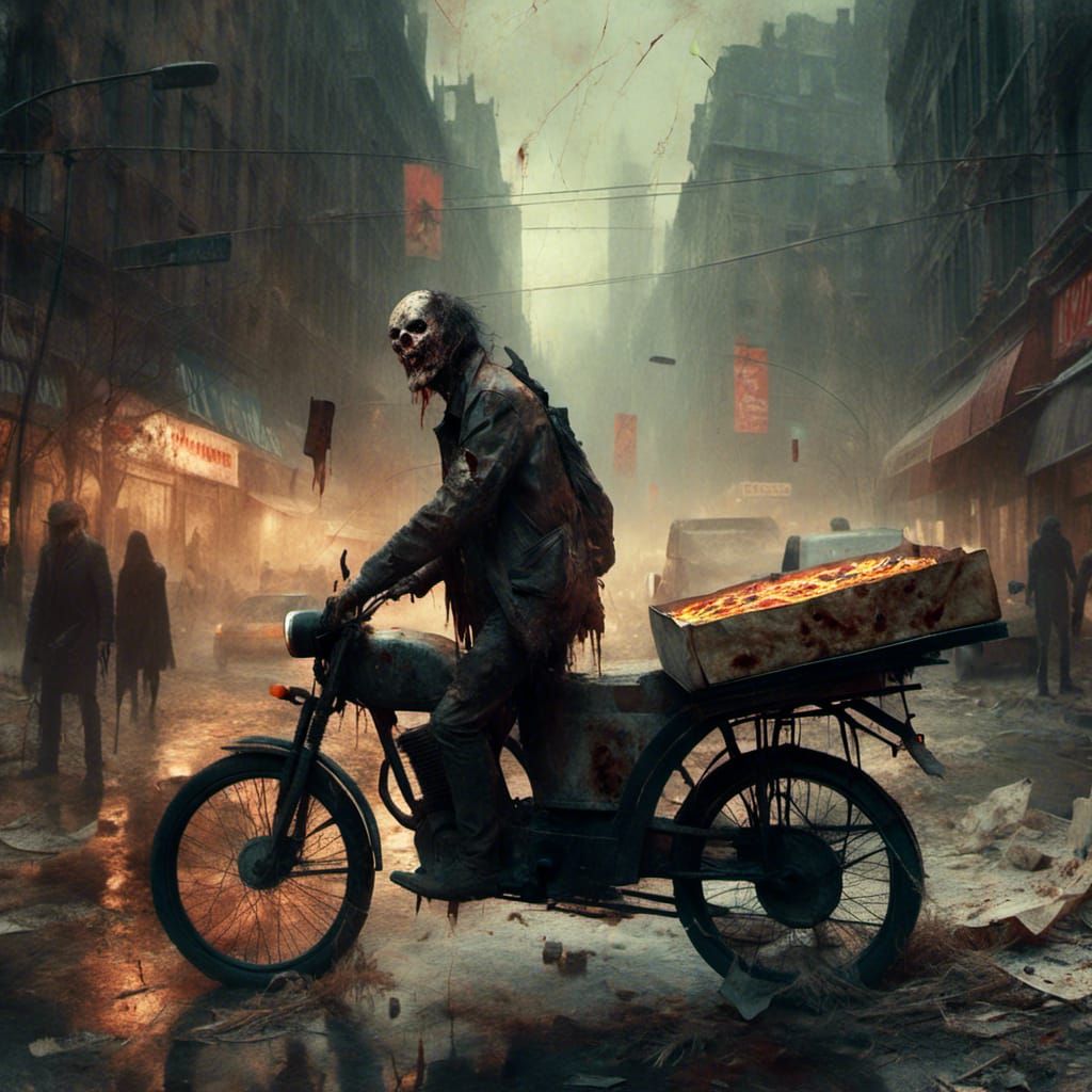 Zombie Pizza Delivery in the City