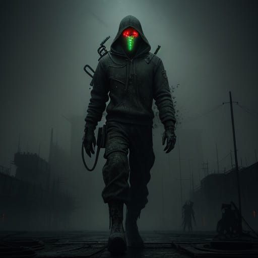 Dark Arena of Desperation in a Post-Apocalyptic Landscape