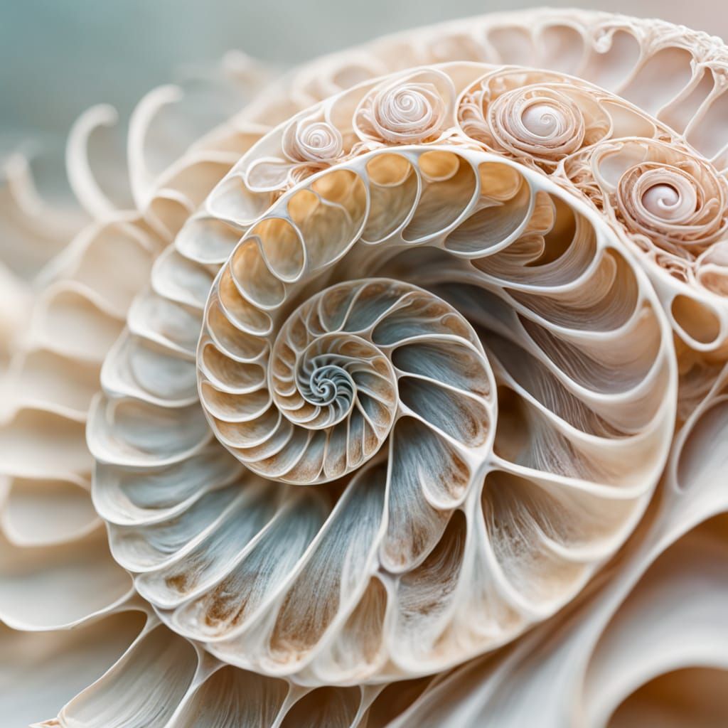 Delicate Cochlea Shell in Pastel Hues