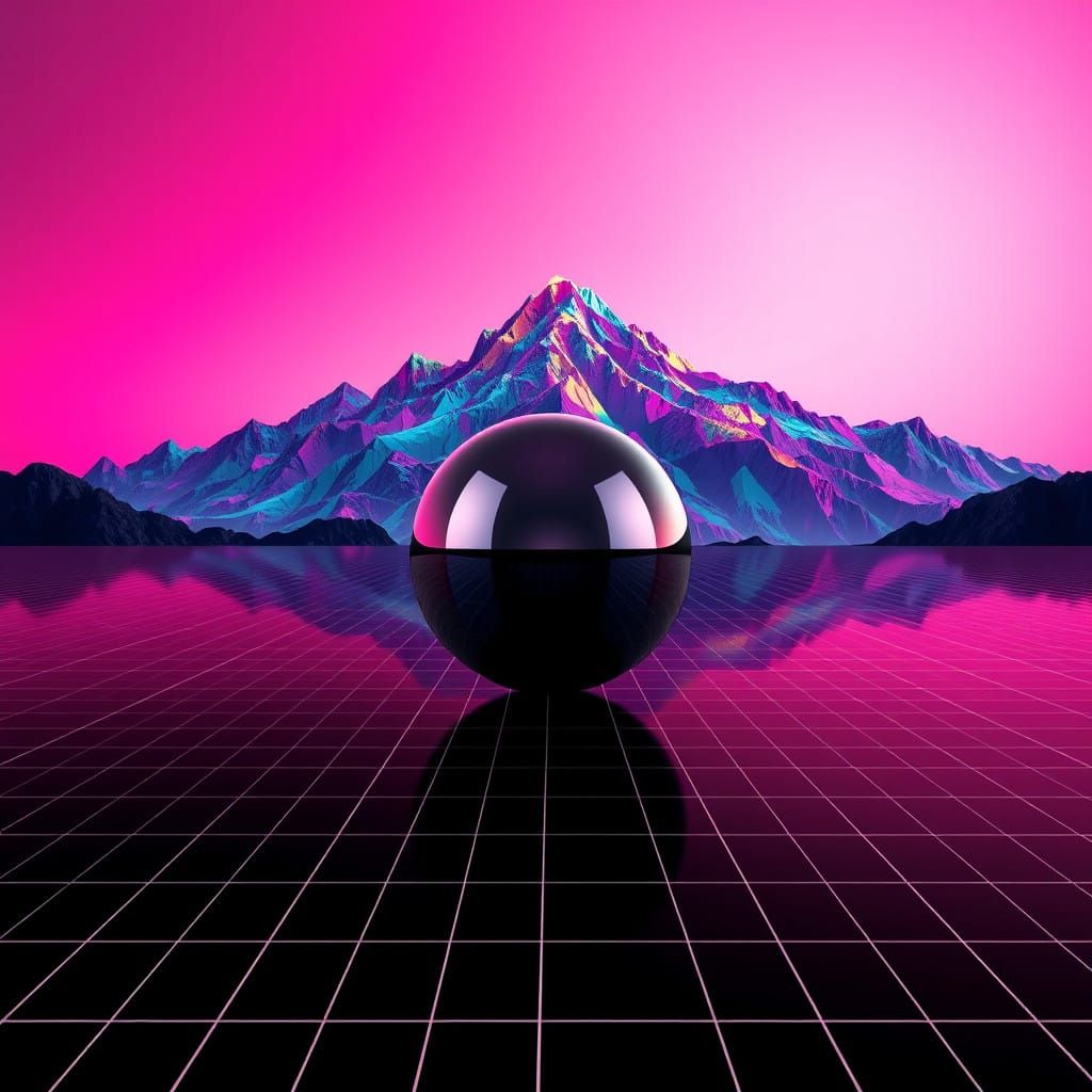 Dynamic Pinball Scene with Hyper-Realistic Mountain Range